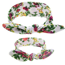 Load image into Gallery viewer, Mother & Baby Headbands Print Floral Elastic Hair Bands Parent-Child Hair Accessories Bow For Baby Girls Bow in Modern Design