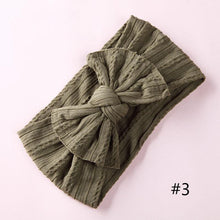 Load image into Gallery viewer, Modern Braid Nylon Bow Knot Solid Wide Nylon Headbands Turban Baby Girls Head Wrap For Girls