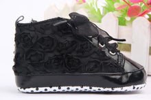 Load image into Gallery viewer, Baby Girl PU Leather Shoes Non-slip Lace Floral Embroidered Soft Shoes Toddler Kids Shoes
