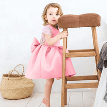 Load image into Gallery viewer, Luxury Modern Elegant Baby Girl Tops Bow Dresses Lace Ball Gown Tutu Party Dress Sundress Baby Girls Princess Clothing Style
