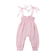 Load image into Gallery viewer, Baby Summer Clothes Sleeveless Strap Pants Solid Overalls Cotton Outfits Jumpsuits/ Romper for Girls