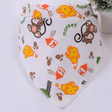 Load image into Gallery viewer, Cute Breathable Bibs Baby Feeding Cartoon Printing Super Absorbent Triangle Scarf Bib Cotton For Newborn Infant Girls And Boys