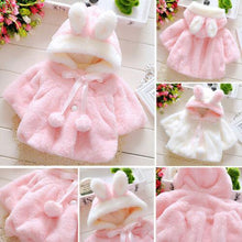Load image into Gallery viewer, Newborn Baby Girls Fur Winter Warm Coat Cloak Jacket For Girls In With Cozy and Warm Material