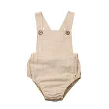 Load image into Gallery viewer, Newborn Infant Baby Boy/Girl Bodysuit Summer Button Jumpsuit Striped Casual Sleeveless Backless Solid Outfits Clothes for Girls