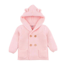 Load image into Gallery viewer, Winter Hooded Knitted Long Sleeve Sweaters For Newborn Babies