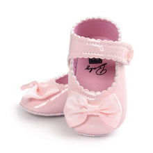 Load image into Gallery viewer, Red Princess Baby Girl Shoes Newborns Butterfly-knot PU Leather Shoes Infants Crib Soft Fashion Footwear Shoes