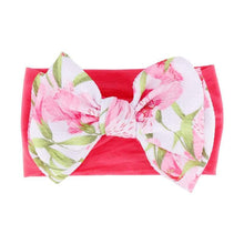 Load image into Gallery viewer, Handmade Bow Flowers Baby Headbands Printed Bowknot Elastic Baby Turban Newborn Hair Accessories For Baby Girls