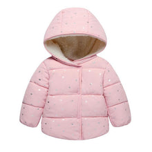 Load image into Gallery viewer, Shiny Modern Luxury Speciall Designed Winter Outerwear Hooded Coat & Jacket Winter Fashion Kids clothing Models For Babies and Girls 3-24 Months