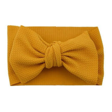Load image into Gallery viewer, Fashion Trend Big Modern Baby Bow Accessories For Toddler Girls In Solid Bow Hairband Stretch Turban Knot Head Wrap Color for Kids