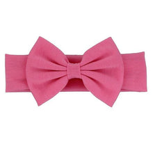Load image into Gallery viewer, Cotton Elastic Newborn Baby Girls Solid Color Headband Bowknot Hair Band Children Infant Headband Bow for kids