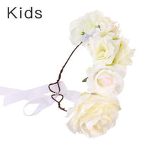 Load image into Gallery viewer, Luxury Handamde Mommy and Baby Flower Headband Large Flower Crown Mother Kids Flowers Headwear For Celebration