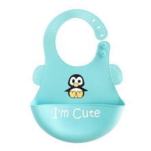 Load image into Gallery viewer, Bibs Waterproof Silicone Feeding Baby Saliva Towel Newborn Cartoon Aprons Baby Bibs Adjustable