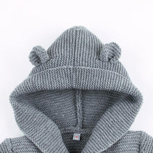 Load image into Gallery viewer, Winter Hooded Knitted Long Sleeve Sweaters For Newborn Babies