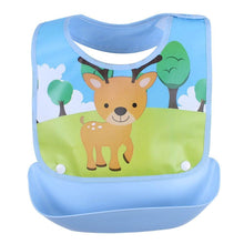 Load image into Gallery viewer, Baby Bibs Waterproof Silicone Feeding Saliva Towel Newborn Cartoon Aprons Baby Bibs Detachable For Kids