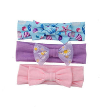 Load image into Gallery viewer, Summer Cute Floral Bows Baby Girl Headbands Elastic Bowknot Newborn Hair Band Turban Set Hair Accessories Bow Set For Kids