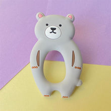 Load image into Gallery viewer, 4pcs Bear Silicone Teether Baby Teething Toys Chewable Cartoon Animal Shape Baby Products Nursing Gift