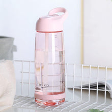 Load image into Gallery viewer, Portable Water Bottle With Straw Healthy Plastic Travel Drinkware Sports Shaker Drink Bottles For Kids