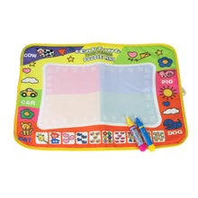 Load image into Gallery viewer, 1-6 Years Children Kids Baby Drawing Educational Water Mat Drawing Painting Toddler Board/ Charpet With Magic Water Pen Gift 45.5 X 29cm (White)