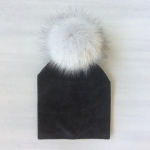 Load image into Gallery viewer, Kids Girls Solid Hat With Pompon Baby Beanie Pompom Cap Children's Accessories Design