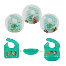 Load image into Gallery viewer, Waterproof Silicone Bib Feeding Food Catcher Baby Newborn Cartoon Aprons Adjustable Baby Bibs For Kids