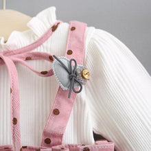 Load image into Gallery viewer, Modern New Baby Girl Dress Cotton Print Bow Princess Dress With Baby Headbands 2pcs Clothes Set With Bow