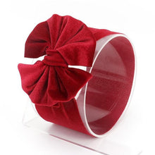 Load image into Gallery viewer, New Large Bow Baby Headband Velet Soft Bowknot Girl Accessories Hair Solid Messy Bows Toddler Headbands Baby Head Wraps Turban Big Bow for Girls