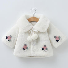 Load image into Gallery viewer, Princess Baby Girls Winter Thick Bownot Cloak Coat Flower for Childre With Flowers