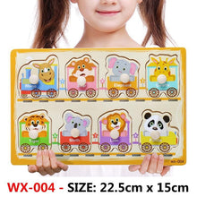 Load image into Gallery viewer, New Hand Grab Board Wooden Puzzle Toys for Children Cartoon Animal Fruit Kids Baby Early Educational Learning Toy
