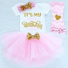 Load image into Gallery viewer, NEW Trend Black 1st Birthday Elegat Infant Baby Girls Princess Dress For Kids Party Dresses Children Clotes