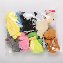 Load image into Gallery viewer, 10pcs Cartoon Plush Toys Boy Girl Finger Puppet Cartoon Animal Child Cute Finger Puppet Dolls Telling Stories To The Baby and Kids