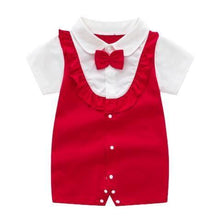 Load image into Gallery viewer, Modern Luxury New Born Baby Summer Gentleman Rompers for Baby Boys Cotton Jumpsuit 0-12M