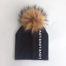 Load image into Gallery viewer, Newborn Kids Cotton Hats Cap With Pom Children's Hat Boy Accessories Toddler Caps