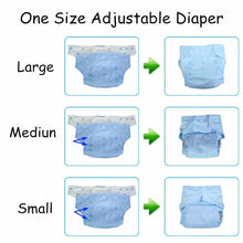 Load image into Gallery viewer, 1Pcs Reusable Cloth Diaper Adjustable Baby Nappies Washable Nappy Durable Baby Diaper