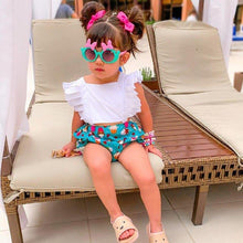 Load image into Gallery viewer, Baby Girl Clothes Splice Bodysuit Jumpsuit Playsuits Ruffled Outfit Summer Backless Sunsuit For Girls In Modern Style