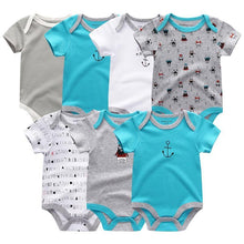 Load image into Gallery viewer, Unisex Newborn Baby Rompers Clothing Infant Jumpsuits 100%Cotton Children 7Pcs/Lot Set for Girls and Boys Jumpsuits For Kids