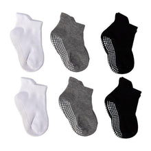 Load image into Gallery viewer, 6 Pairs Cotton Baby 's Non-slip Boat Low Cut Floor Socks With Rubber Grips For Boys & Girls Sock