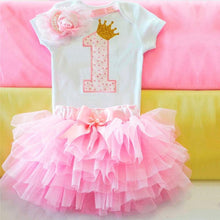 Load image into Gallery viewer, New 1st Birthday Tutu Baby Infant Christening Cake Dresses for Party Kids 1 Year Baby Girl For Birthday Party