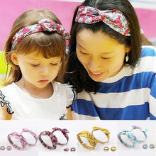 Load image into Gallery viewer, Modern Mother & Daughter Rabbit Ears Bow Hair Bands Cloth Headband Bowknot Headwear Bow