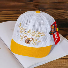 Load image into Gallery viewer, Luxury Summer Newborn Baby Sun Hat Cotton Beret Hat Cartoon Striped Bear Snapback Baseball Cap Baby Hats For girls and Boys Kids