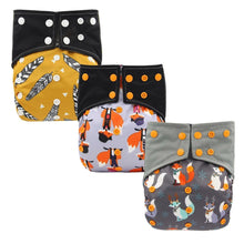 Load image into Gallery viewer, All-In-One Cloth Diaper for Baby Bamboo Charcoal Eco-friendly Baby Cloth Diaper