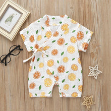 Load image into Gallery viewer, Summer Baby Girl/Boys Clothing Short-sleeved Rompers Jumpsuit Floral Print Cute Soft Newborn Infant Baby Playwear For Girls and Boys Kids