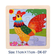 Load image into Gallery viewer, 38 Style Cartoon Wooden Puzzle Children Animal/ Vehicle Toy For 2-6 Year Baby Early Educational Toys for Kids