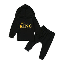 Load image into Gallery viewer, Baby Boy Letter Hoodie T-Shirt Tops and Camo Pants Outfits In Modern New Printed Style For Kids