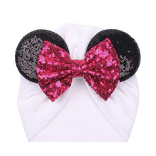 Load image into Gallery viewer, Modern Shiny Cute Dot Big Bow Baby Cap Hat For Girls Kids Flannel Beanie Autumn Winter Warm Girls Turbans