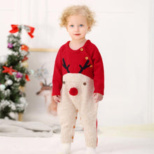 Load image into Gallery viewer, Baby Christmas Rompers Reindeer Knitted Jumpsuits Toddler Children Warm Wool Clothes 0-2Y For Boys and Girls Christmas Eve Costume