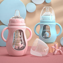Load image into Gallery viewer, Modern Glass Baby Bottle Straw Drop-resistant Water Drink Bottles for Baby Milk Bottle for a Child