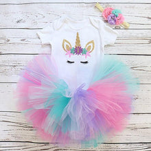Load image into Gallery viewer, New 1st Birthday Tutu Baby Infant Christening Cake Dresses for Party Kids 1 Year Baby Girl For Birthday Party