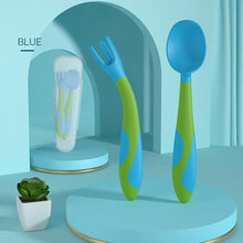 Load image into Gallery viewer, Unique Spoon For Baby Set Food Silicone Gel Spoon Baby Learn To Eat Training Bendable Soft Spoon Children Tableware