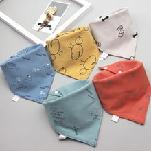 Load image into Gallery viewer, Fashion Modern 5PCS/SET Baby Triangle Double Cotton Bandana Feeding Bibs For Baby Boys/ Girls Baby Kids