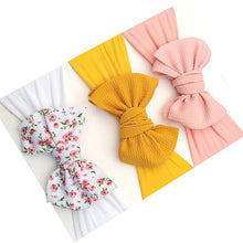 Load image into Gallery viewer, Summer Cute Floral Bows Baby Girl Headbands Elastic Bowknot Newborn Hair Band Turban Set Hair Accessories Bow Set For Kids